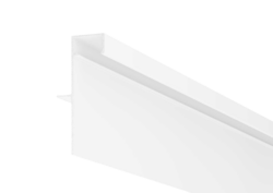 Декоративный бампер белый для профиля NCP 60 с полкой для LED (LBW)