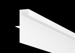 Декоративный бампер белый для профиля NCP 60 с полкой для LED (LBW)