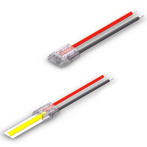 Быстрый коннектор для одноцветной COB LED-ленты 10 мм с проводом 15 см (CN12) — изображение 2
