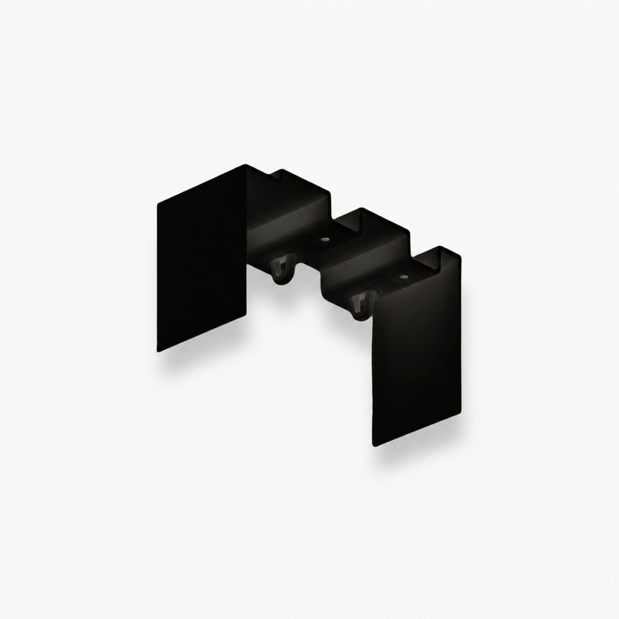 Decorative End Stop Element for AK5 Double-Row Curtain Rail Black (T9)
