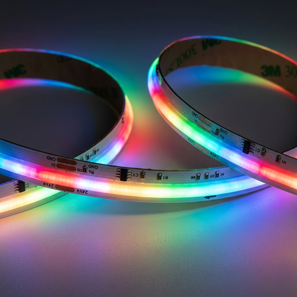 LUCA COB LED лента 10 мм RGB+W 21W/m 784 COB/m 24V IP20 SPI DIGITAL (LS3) — изображение 3