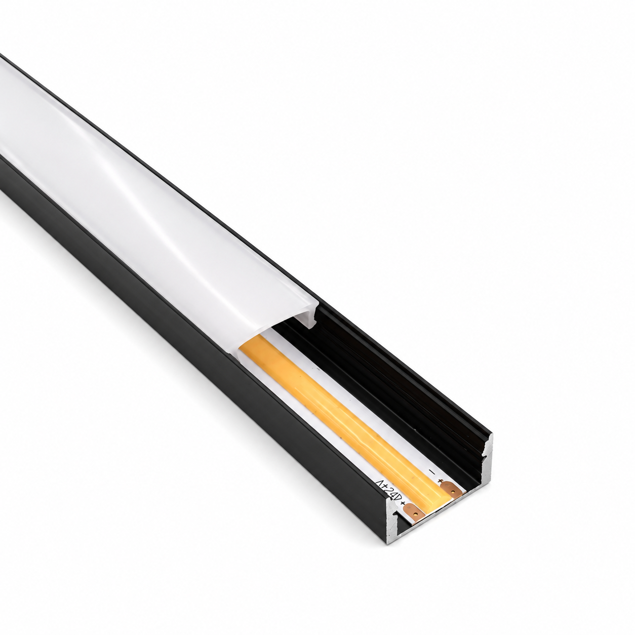 Алюминиевый накладной LED профиль для светодиодной ленты PRO SET 202 см (LP15)