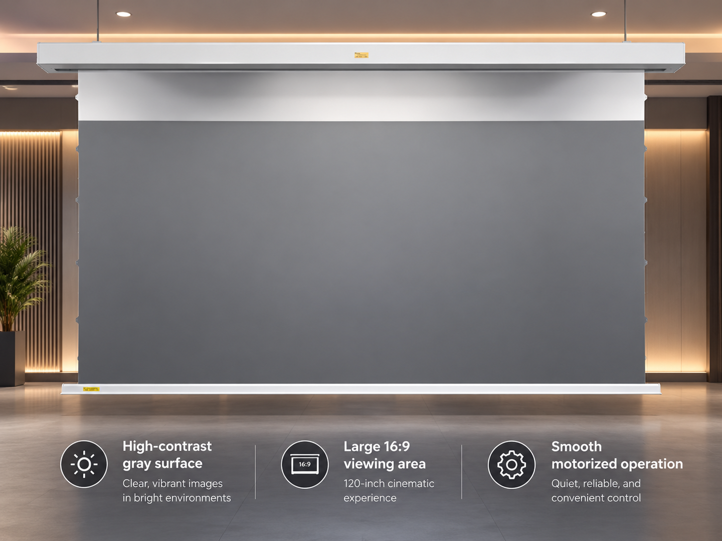SKYSTYLE CINÉRA 120 PET GRAY встраиваемый в потолок проекционный экран (SC120) — изображение 4