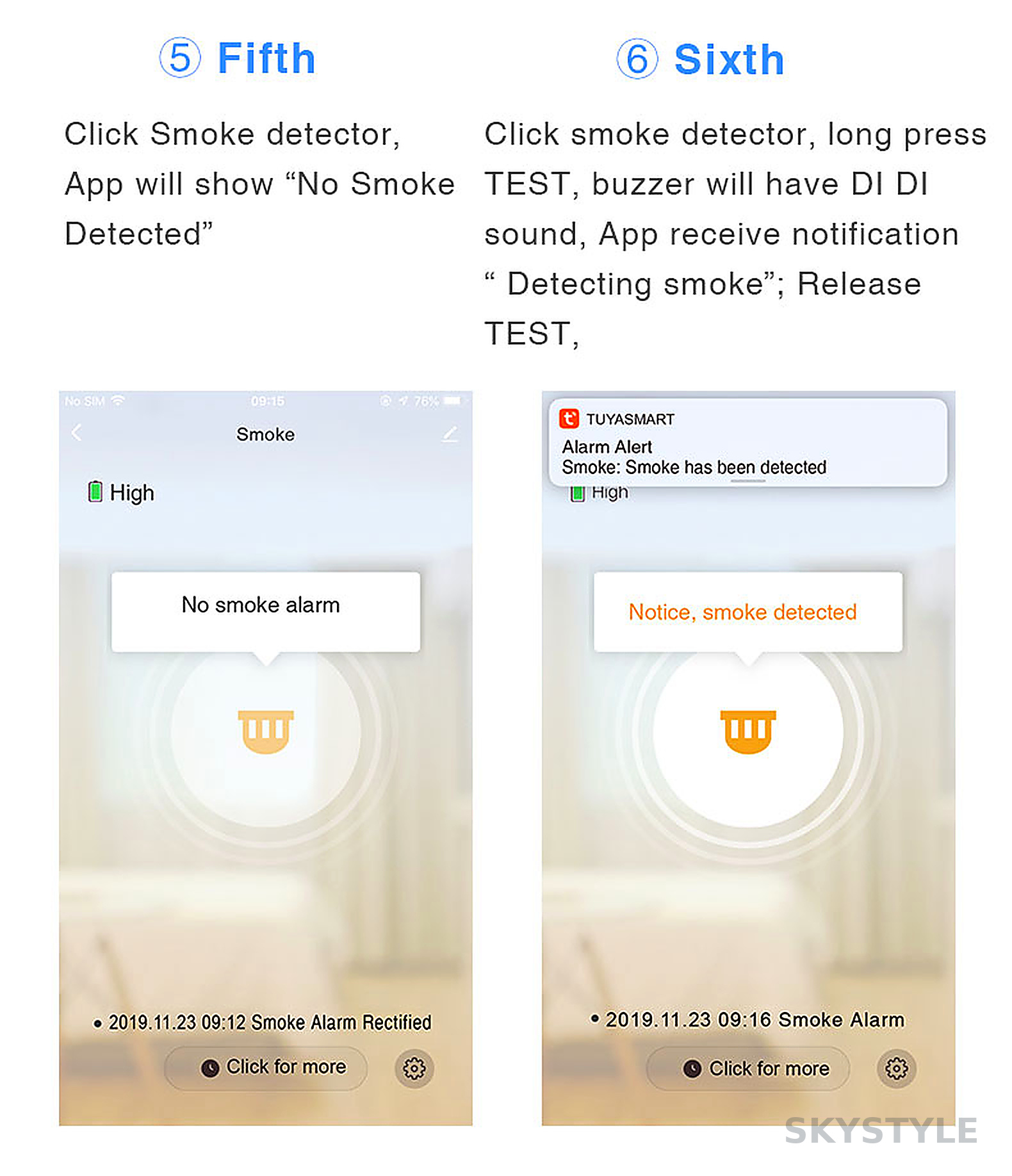 Умный датчик дыма WiFi TUYA Smart (SD4) — изображение 3